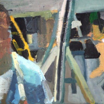 Painter and figure in mirror smaller