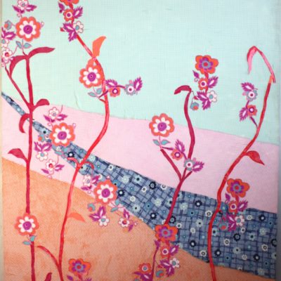 flowers and river